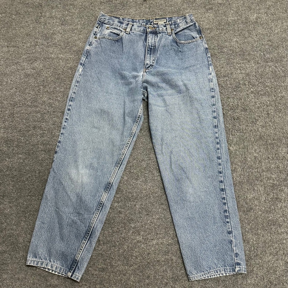 Eddie Bauer Jeans Womens Size 14 Blue Cotton High Rise Straight Leg Denim Pants